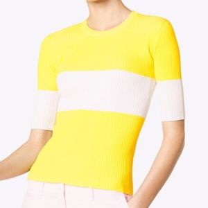 Tory Burch Sport Ribbed Tech Knit Sweater Top